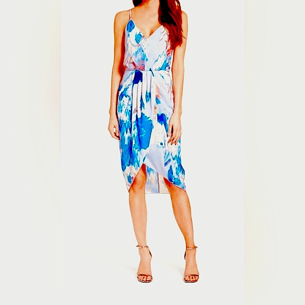 NWT Chelsea28 Women’s Multicolor Spaghetti Strap Midi Dress. Size 12 SkU 022